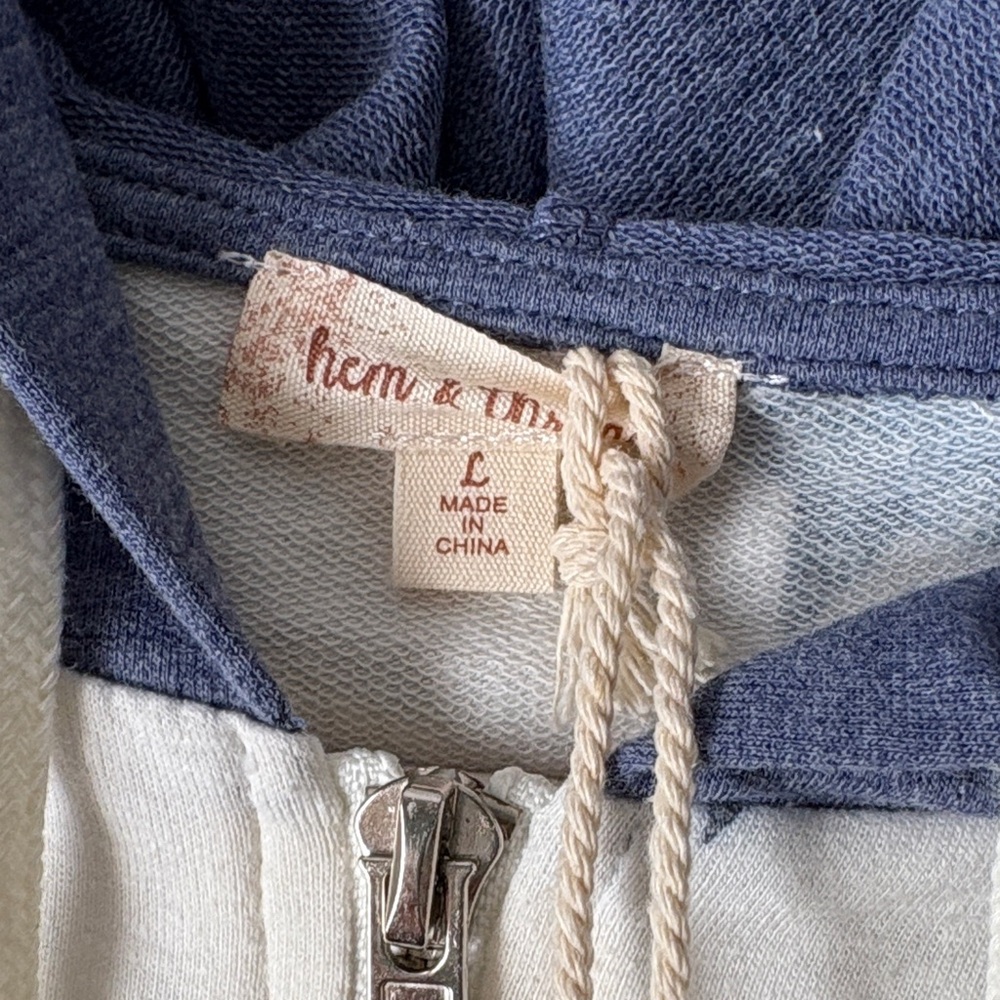 NWT HEM & THREAD Star Patterned Hoodie - Picture 2 of 6